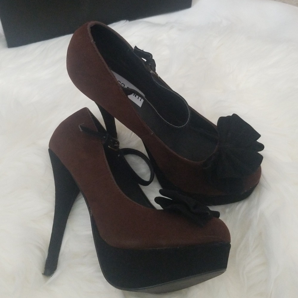 Brown & Black Marco Santi Heels SZ 6 - Picture 1 of 8